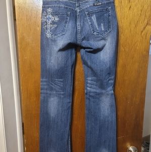 Cowgirl tuff blue victory embellished jeans 29
